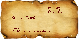 Kozma Taráz névjegykártya