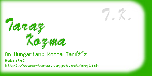taraz kozma business card